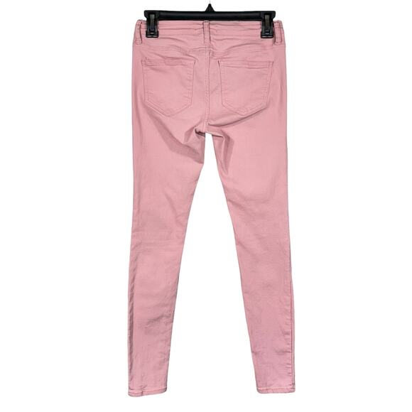 Cello Juniors SZ 5 Skinny Jeans Stretch Low-Rise Zip-Fly Rear Pockets Pink - Picture 3 of 9